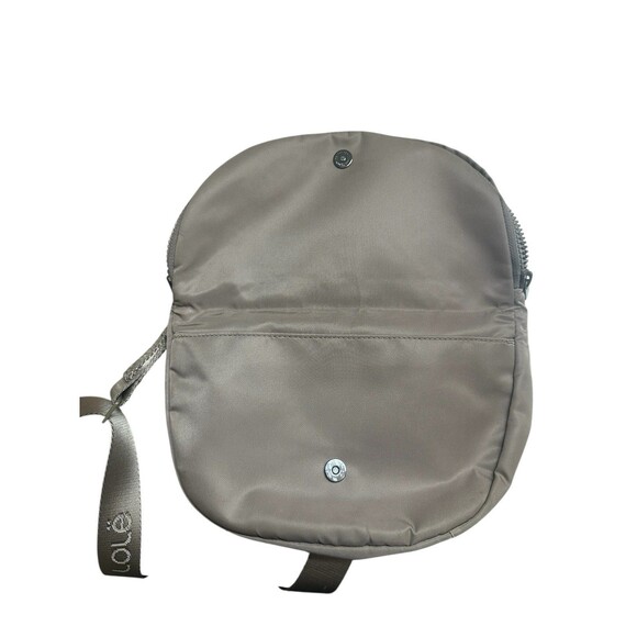 LOLE Crossbody Bag Womens Brown Beige Lightweight Nylon Everyday Flap Pocket - Picture 12 of 12